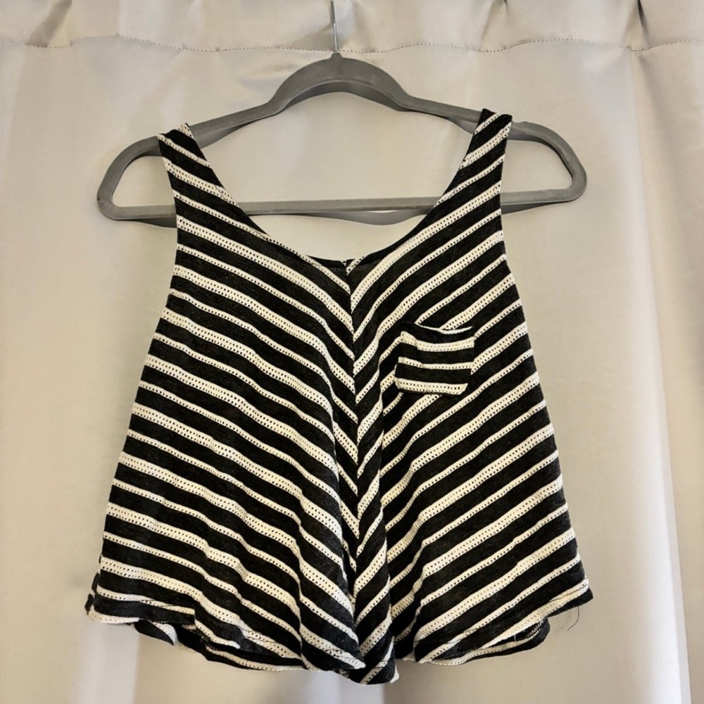 White & Gray Striped tank top